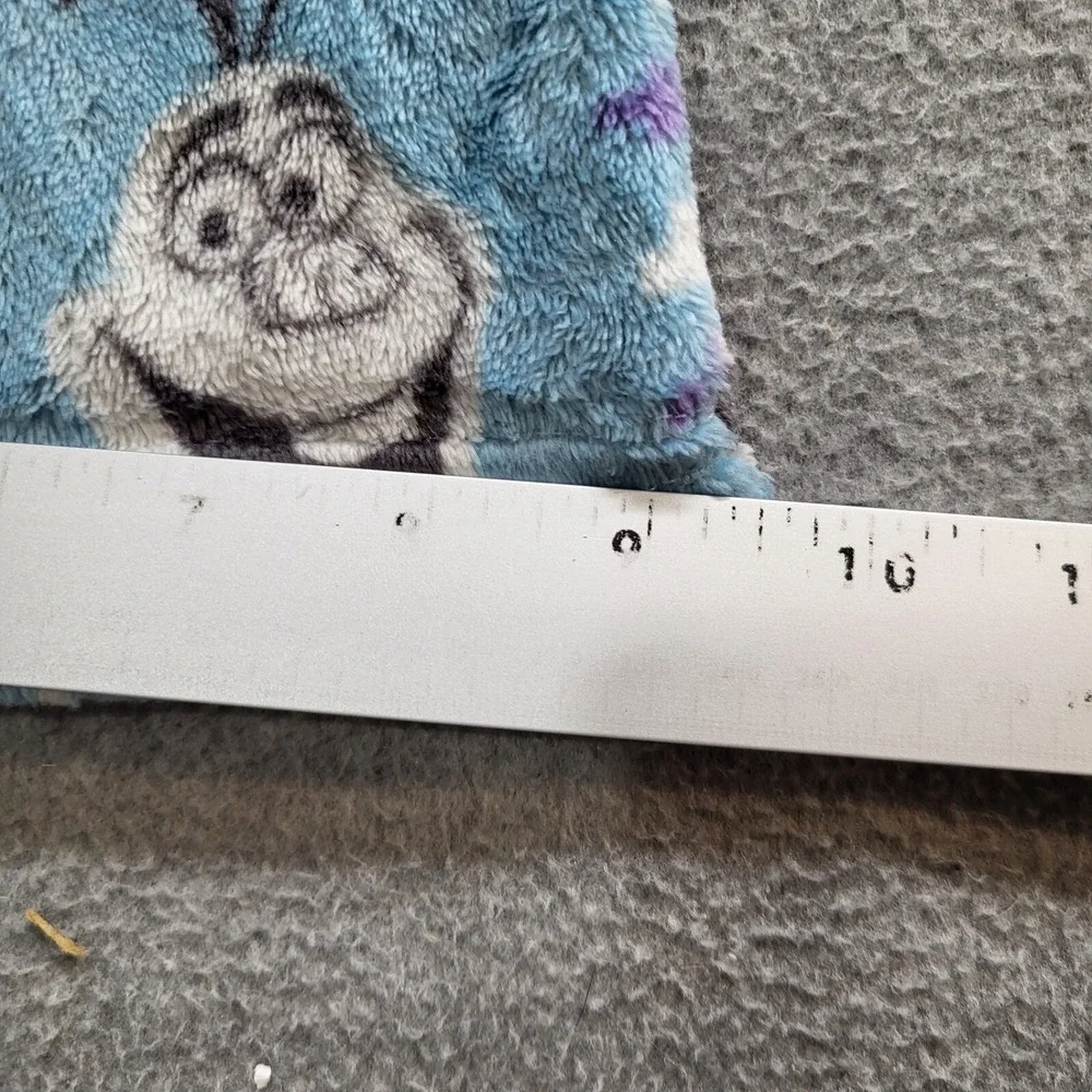 Disney Women Sleepwear XL Blue Pajama‎ Pants Frozen Olaf Fair Isle Fleece Pocket - Picture 7 of 9